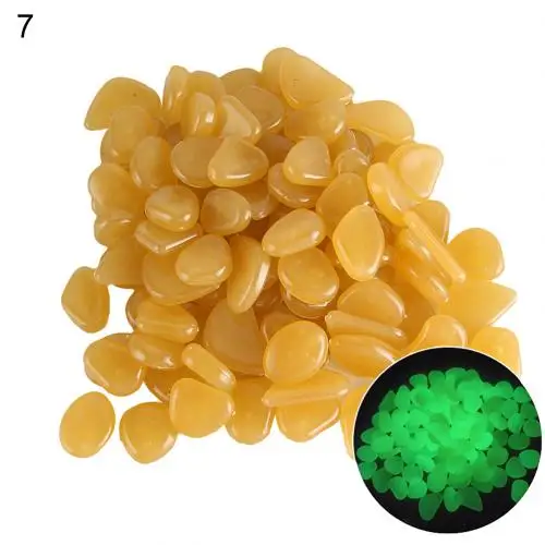 Оранжевый New 10Pcs Eco-Friendly Luminous Glowing Artificial Stone Aquarium Fish Tank Bonsai Garden Decor - Цвет: Оранжевый