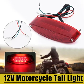 

Motorcycle Tail Light ABS Red 28LED License Plate Universal ATV Rear Break Lamp