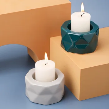 

Nordic Creative Candle Holders Ceramic White Dinner Restaurant Desktop Candlestick Wedding Decoracion Hogar Home Garden BE50CD