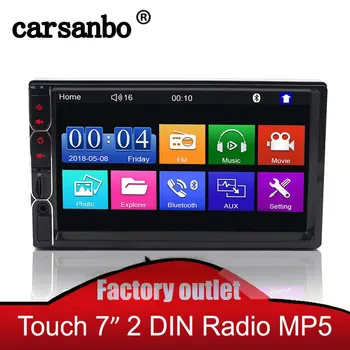 

7'' HD Touch Screen bluetooth 2DIN Car Radio MP5 Player Stereo Autoradio Multimedia Player FM USB AUX Support Rear View Camera
