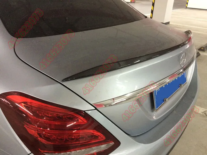 Подходит для Mercedes-Benz 15-UP C W205 JM C180 C200 C260 C300 задний спойлер из углеродного волокна заднее крыло