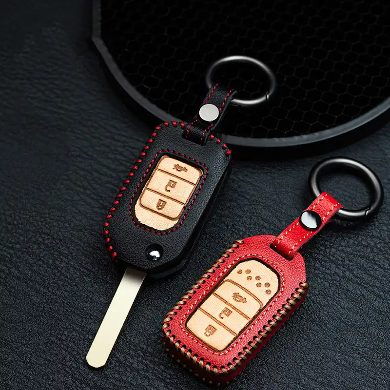 レトロ本革車のキーケースカバーホンダシビックアコードパイロット Crv フィット解放パイロットオデッセイ Vezel ジャズ 15 16 17 18 Aliexpress