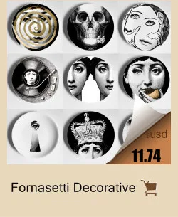 Модный стиль итальянский дизайнер Fornasetti декоративные подвесные тарелки Лина Кавальери лицо модель блюда керамика красота Ремесло Декор