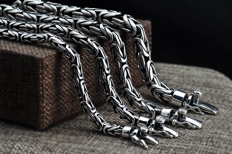 S925 металлический ручной работы для мужчин шайба браслет викинга с деревянной коробкой в подарок
