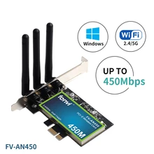 Adaptador de wi-fi banda dupla pci, sem fio-uma placa de rede de desktop 450mbps 802.11a/b/g/n com 2.4/5ghz para computador pc