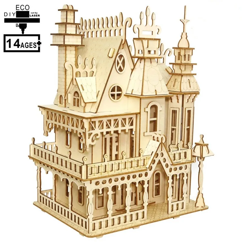 DIY МЕЧТА ВИЛЛА 3D деревянная модель здания детские игрушки-Пазлы ручной работы Обучающие игры сборные наборы рождественские подарки на день рождения