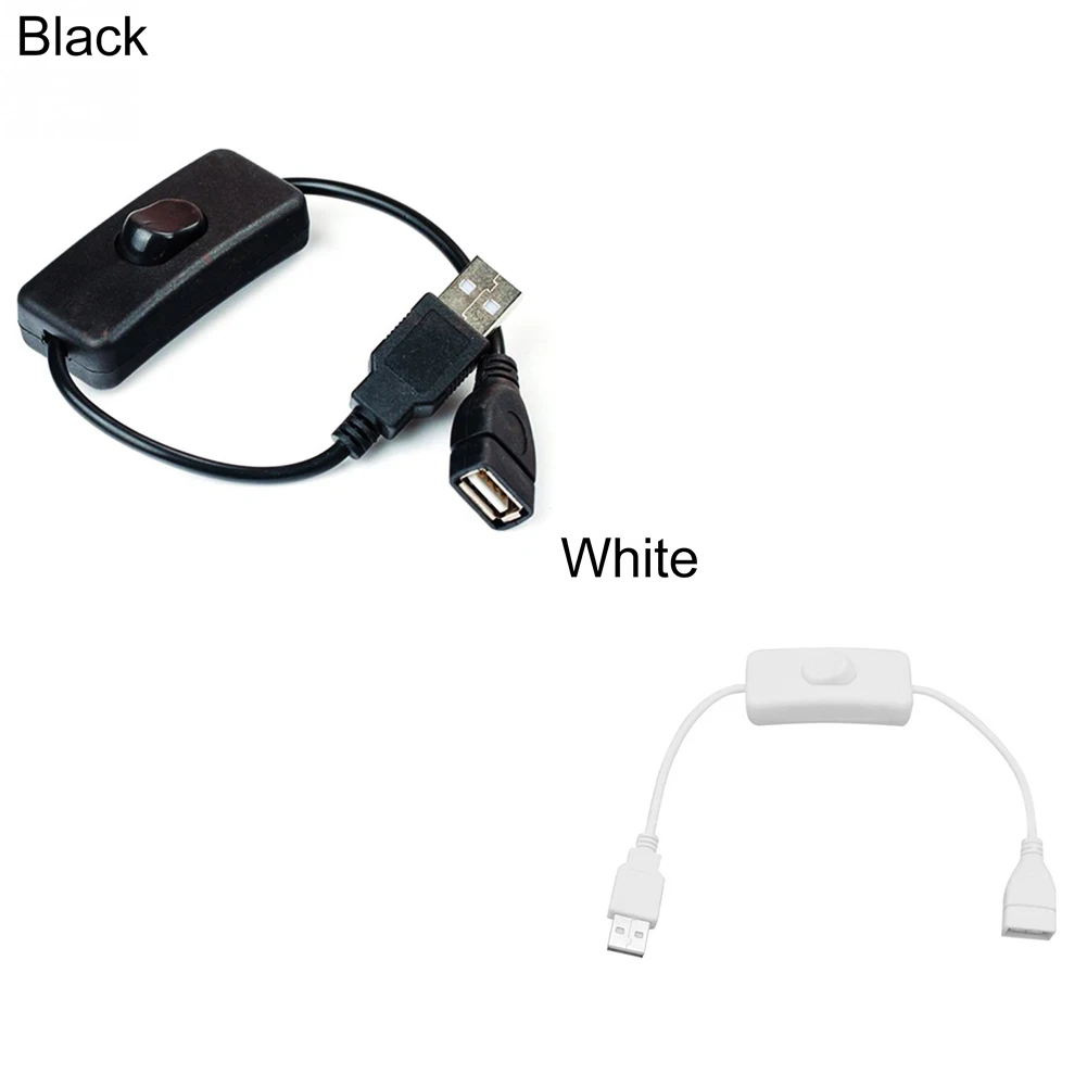 Exchange Cabo USB Novo 28 centímetros USB 2.0 A Macho para UMA Fêmea Extensão Extender Cabo Preto Com Interruptor ON OFF cabo