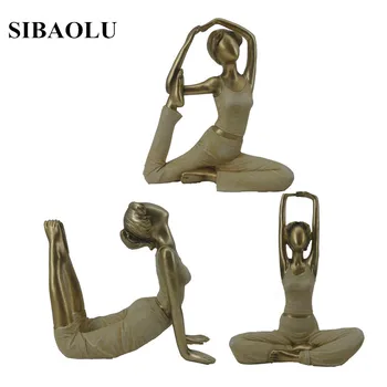 

Home Decoration Resin Home Sculpture Dolls Resin Yoga Beauty Girls Wedding Crafts Gift Kawaii Yoga Figurine Girl's Dream Modern