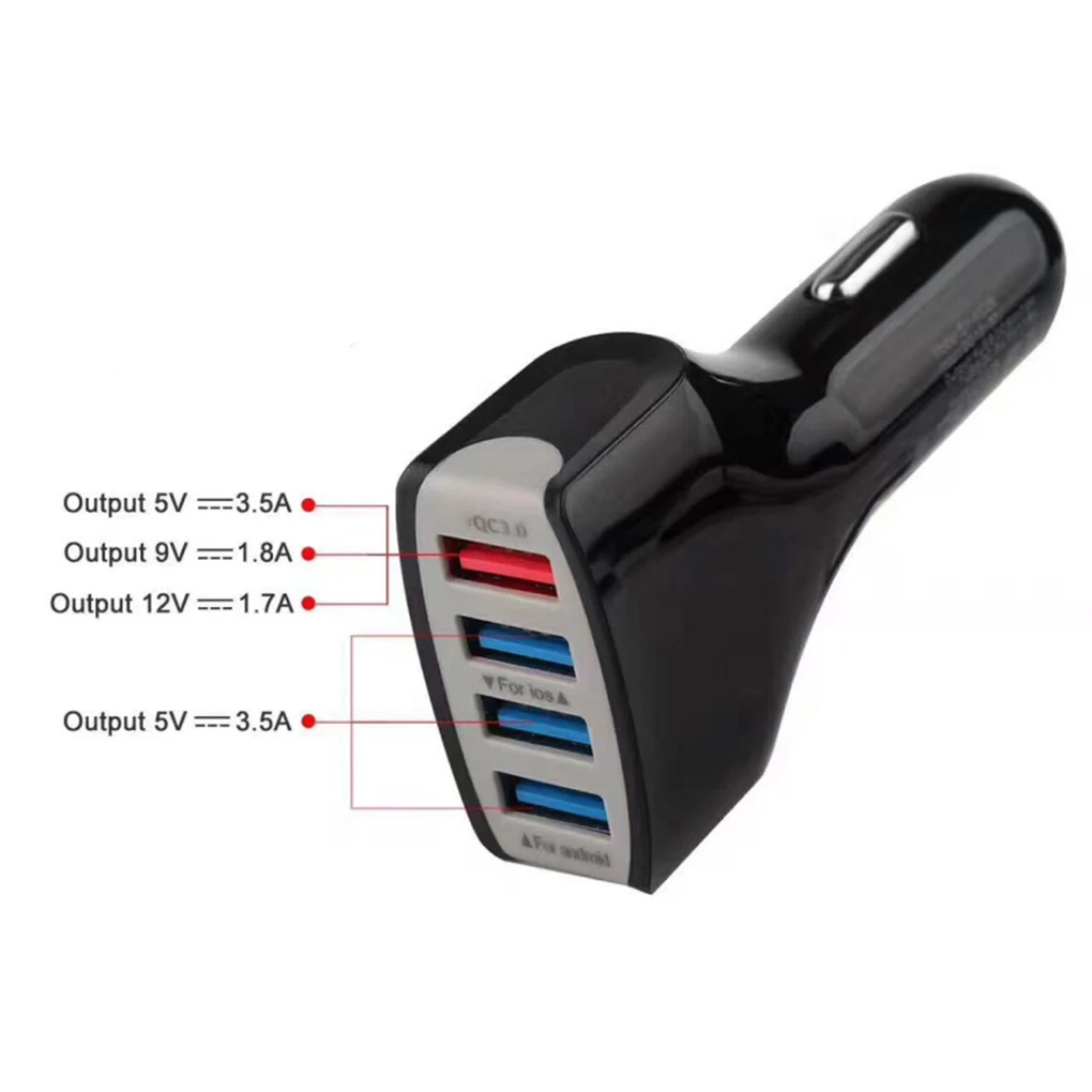 4 usb порта мобильный телефон планшет Смарт Быстрое Автомобильное зарядное устройство телефон MP4 камера Быстрая Зарядка адаптер