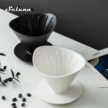 

Seluna Japanese Style 2cups Ceramic Coffee Dripper Hand Drip Coffee Filter V60 Coffee Brewer Pour Over Coffee Maker Drip Filter