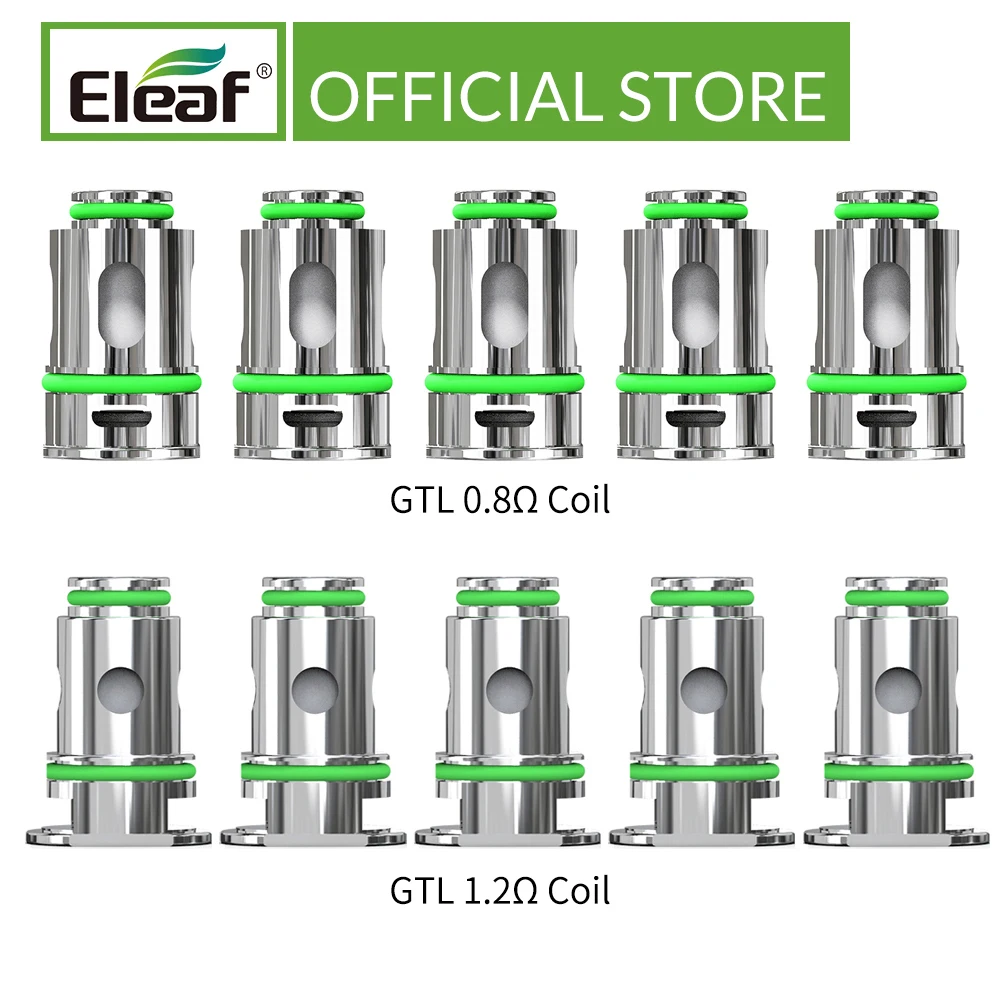 Eleaf GTL Coil 0.8ohm 1.2 ohm Coil for iSolo R/iSolo Air/Pico Compaq/iJust AIO/Glass Pen (5pcs/pack) e-cigarette Vaporizer