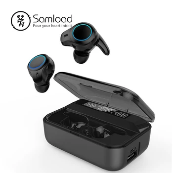 

Samload New TWS True Wireless Bluetooth 5.0 Earphone 2600mAh Charging Digital Power Display Headphones sport Earbuds 5H Playtime