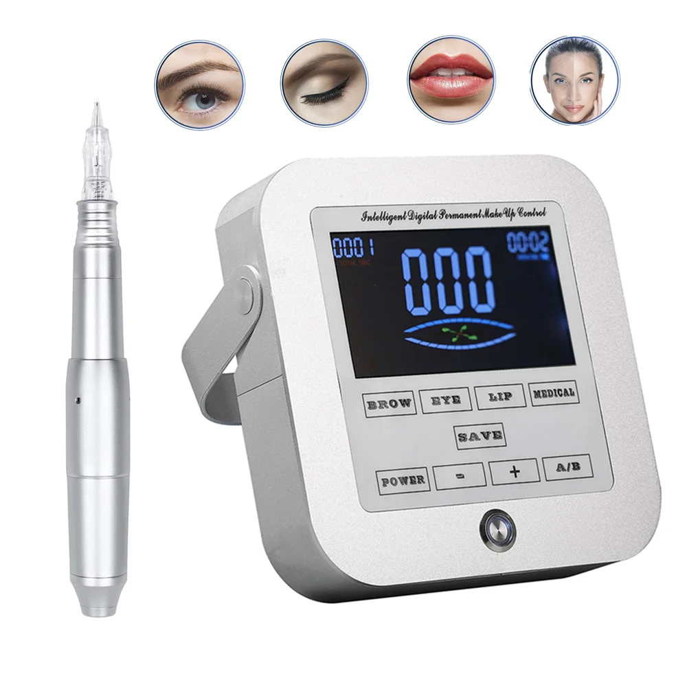 

BIOMASER 2019 Permanent Makeup Tattoo Machine for Eye Brow Lip Rotary Pen MTS PMU System With Cartridges Tattoo Needle