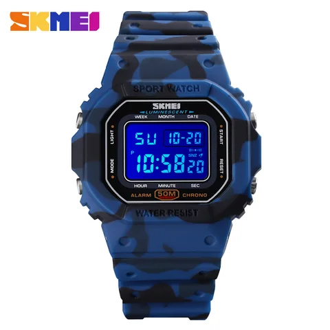 LED light Watches Men Digital Watch Stopwatch Calendar Sports Watches 50m Waterproof Male Electronic Clock reloj hombre