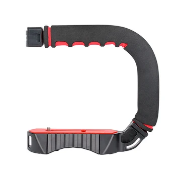 

Camera Action Grip U Shape Smartphone Cold Shoe Rig Handheld Bracket Triple Shoe Universal Accessories Video Mini DV Stabilizer