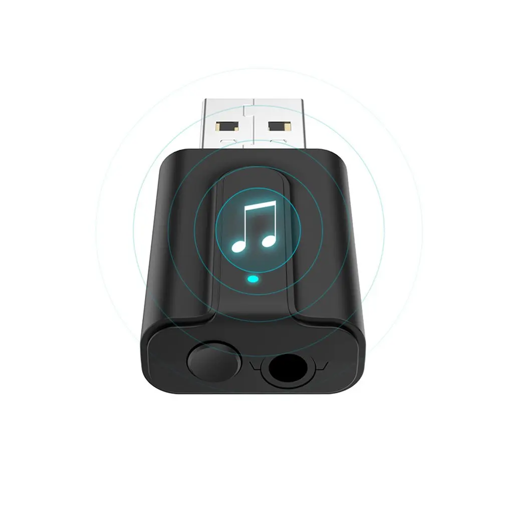 Bluetooth 5,0 ТВ-трансмиттер, ресивер 2 в 1 3,5 мм AUX Hi-Fi стерео аудио USB беспроводной мини-адаптер для автомобиля ПК динамик