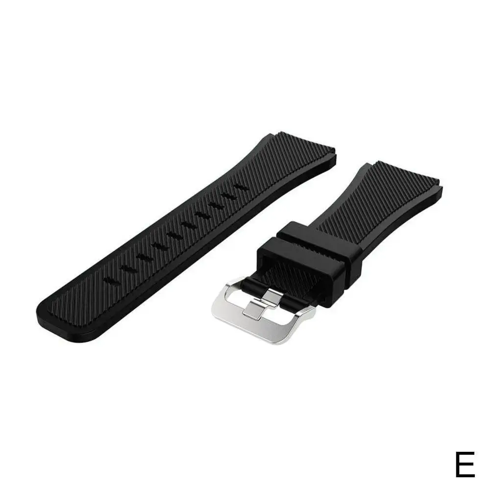 Силиконовый ремешок R800 подходит для samsung Galaxy Watch монохромный 46/gear 22 мм S3 Y4C5 - Цвет: Черный