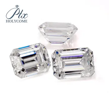 

holycome jewelry hot sale super white emerald cut diamond moissanite wholesale