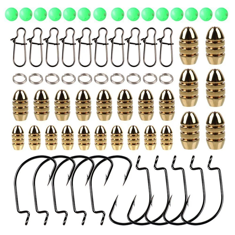 

Weights Lead Sinkers Lead Fishing Sinker Tackle Hook Swivel Ring Connector Set