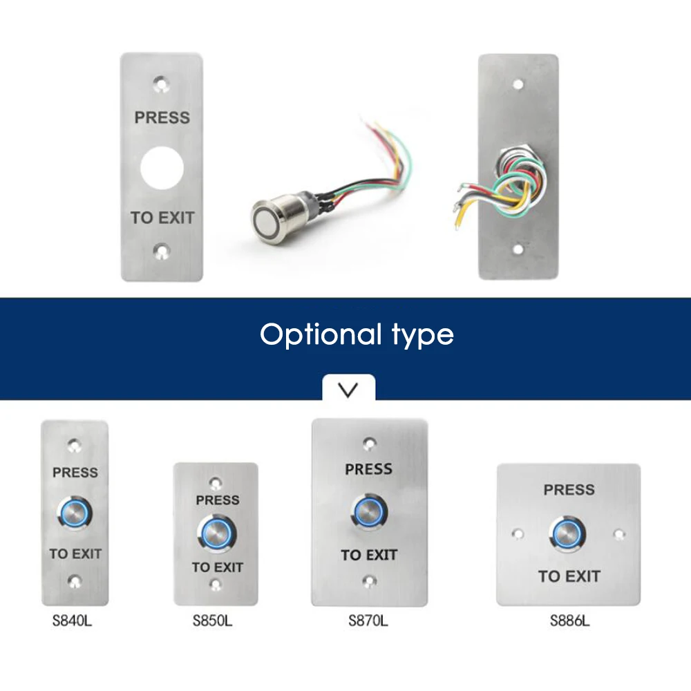 Access Control Exit Button Push Switch Door Release Buttons Open Electronic Gate