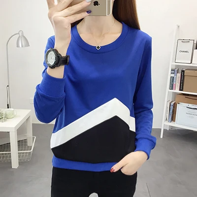 Blue Shintimes осенне-зимняя женская толстовка размера плюс женская одежда Sudaderas Para Mujer новая Толстовка с длинным рукавом - Цвет: Blue