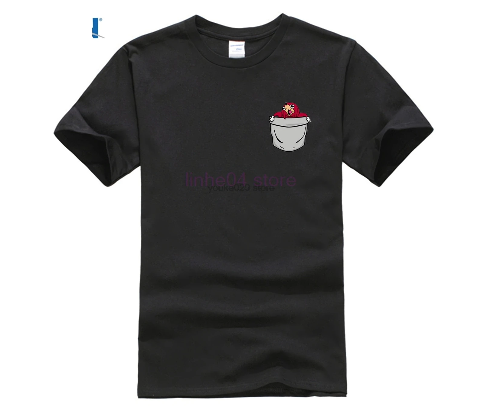 

2019 latest design graphic tshirt men Uganda Knuckles pocket T Shirt Plus Size Raglan Sleeve O-neck New fashion Summer Tops Tees