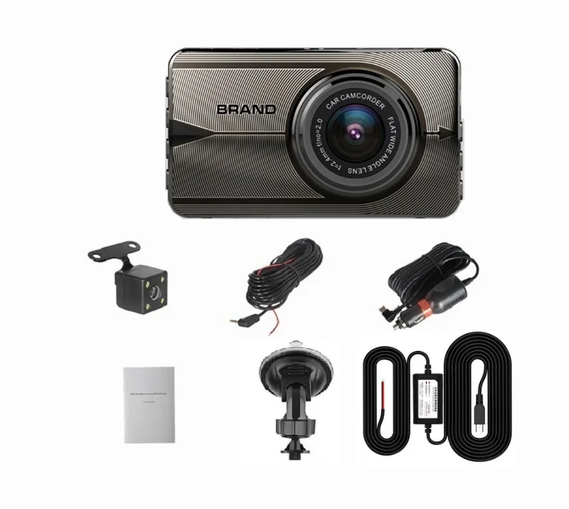 JL12Dual lens-BL Видеорегистраторы для автомобилей Камера Двойной объектив 3 дюймов ips Экран FullHD 1080P видео регистратор с ночным видением Автомобильный dvr рекордер Dash Cam с камерой заднего вида - Название цвета: JL12Dual lens-BL