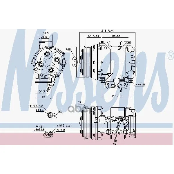 Компрессор Honda Accord 03- 890128 Nissens арт. 890128