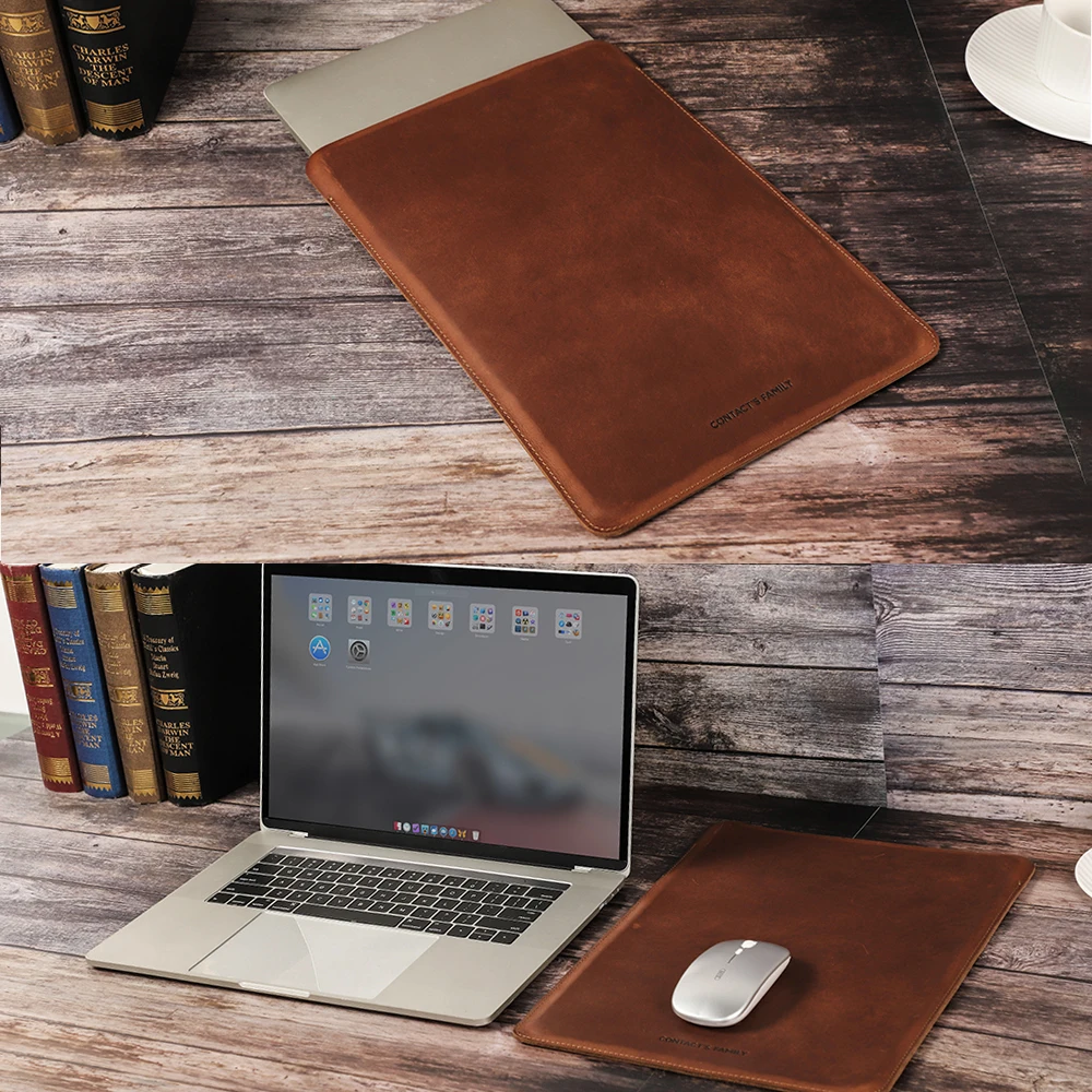 Portátil para Macbook ar m2 2023 Novo Pro 13 14 16 Case Manga Bolsa A2179 A2338 m1 A2159 A2289 Capa de Couro Genuíno Dell Xps Case do - Imagem 5