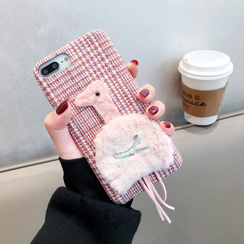 Матовый плюшевый чехол с рисунком фламинго для iPhone 11 Pro Max, чехол, мягкий силиконовый чехол для iPhone 11 X XR XS MAX 7 8 6 6S Plus Capa