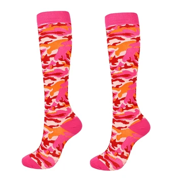

Rainbow Camo Print Socks Cotton Elasticity Sweat Women's Long Socks Candy Color Sporty Meias Casual Retro Harajuku Socks