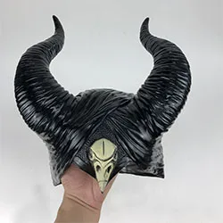 mask Maleficent любовница злая маска повязка на глаза для косплея Черная Королева рога головной убор шлем Хэллоуин для маскарада, карнавала вечерние реквизиты - Цвет: mask