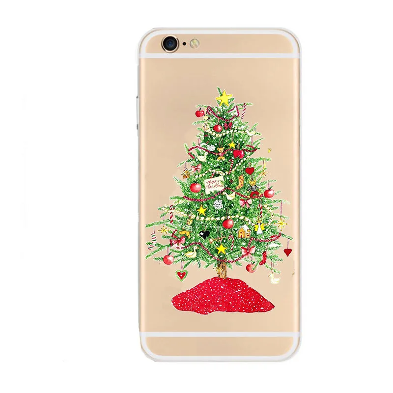 Счастливого Рождества для iphone X XS Max XR 6 6s 7 8 plus 5 S 5 SE корпуса для телефона, аксессуары, силиконовый мягкий чехол для телефона для iphone 7 чехол s