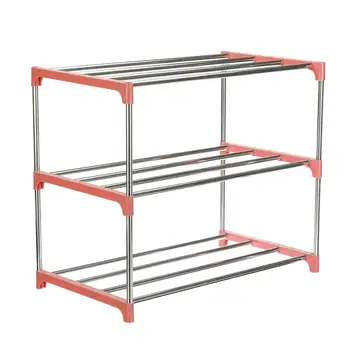 

Simple Multi Layer Stainless Steel Shoe Rack Easy Assemble Shoe Cabinet Shelf Storage Accessories