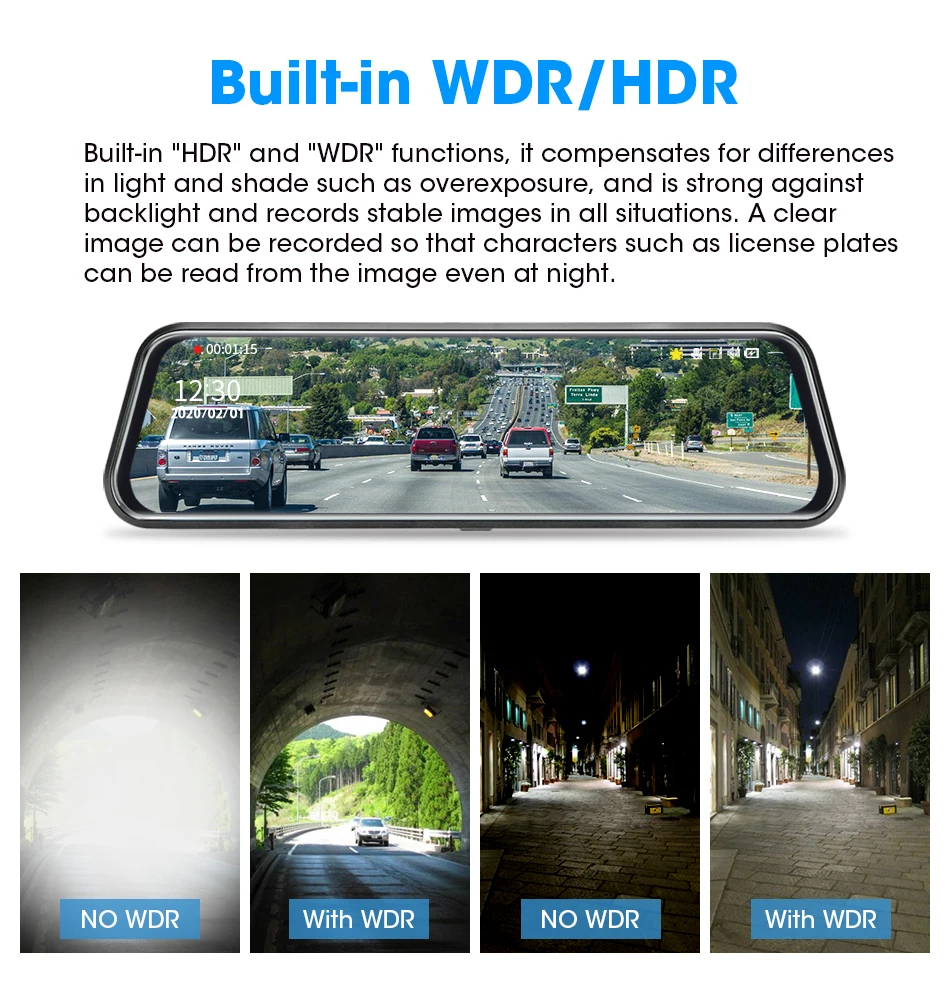 Tela de Toque Lente da Câmera Gravador de Câmera Jansite Carro Media Stream Dashcam Direito Super Night Vision Vídeo Time-lapse Traseira 10 Dvr 5 DVR/Câmera Dash