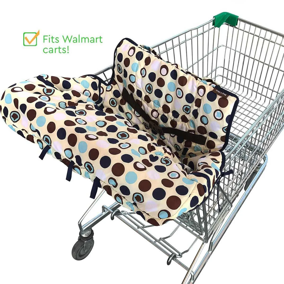 Multifunctional Baby Shopping Trolley Cover Fold Pattern Shopping Cart Pad Soft Comfortable Safety Cushion for Baby Toddler