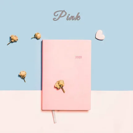Pink Корейская программа планировщик блокнот-органайзер ежедневник еженедельник блокнот для планирования милая розовая девушка дневник записная книжка s дневники - Цвет: Pink