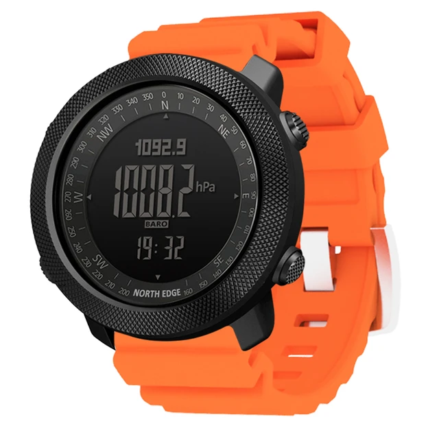 NORTH EDGE-reloj inteligente deportivo para hombre, cronógrafo con GPS,  pantalla HD AMOLED, altímetro, barómetro, brújula, 50M, 2023 - AliExpress