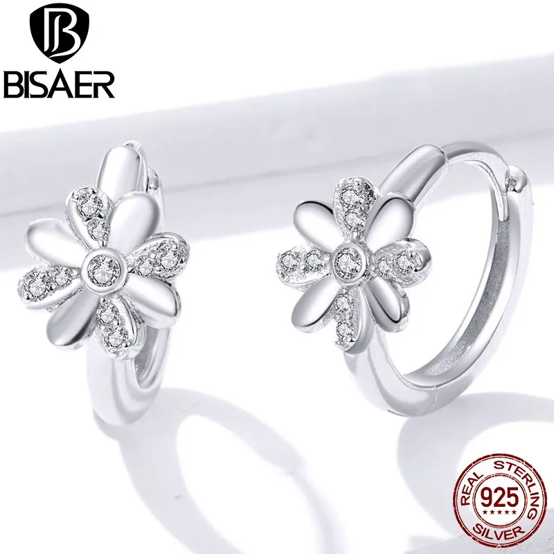 Женские серьги-гвоздики из серебра 925 пробы Весенняя Маргаритка цветы маленькие