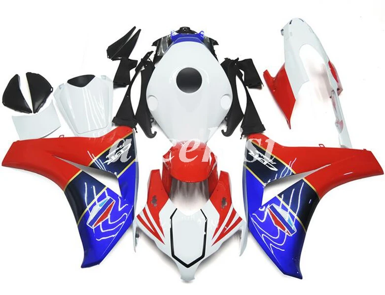 ABS инъекции мотоцикл обтекатели комплект Подходит для Honda CBR1000RR 2008 2009 2010 2011 1000RR 08 09 10 11 кузов комплект белого и синего цвета - Цвет: blue red