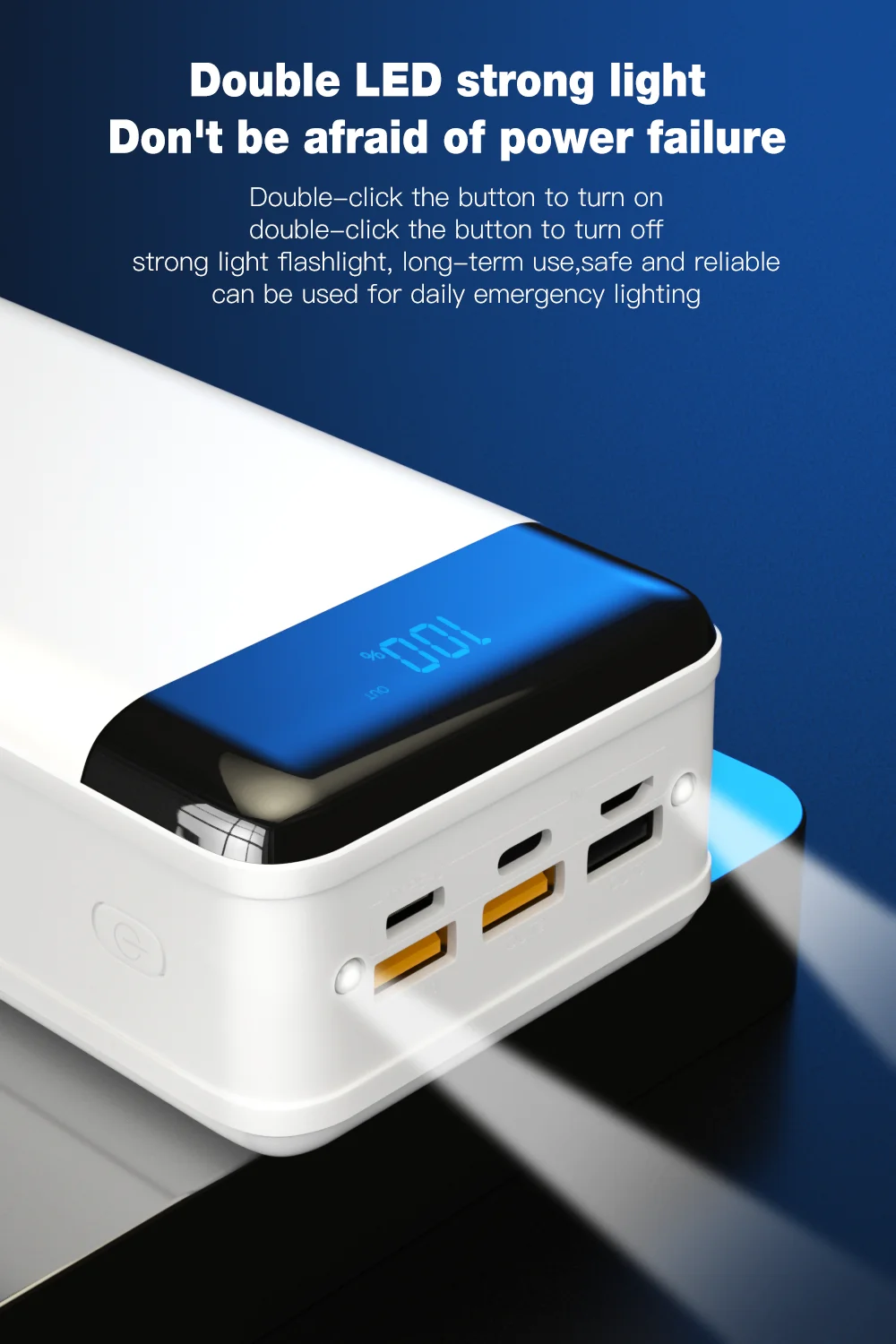 Power Bank 50000mah QC 3.0 Fast Charging PowerBank 50000mAh External Battery Portable Charger Poverbank For iPhone 12 11 Xiaomi best power bank brand