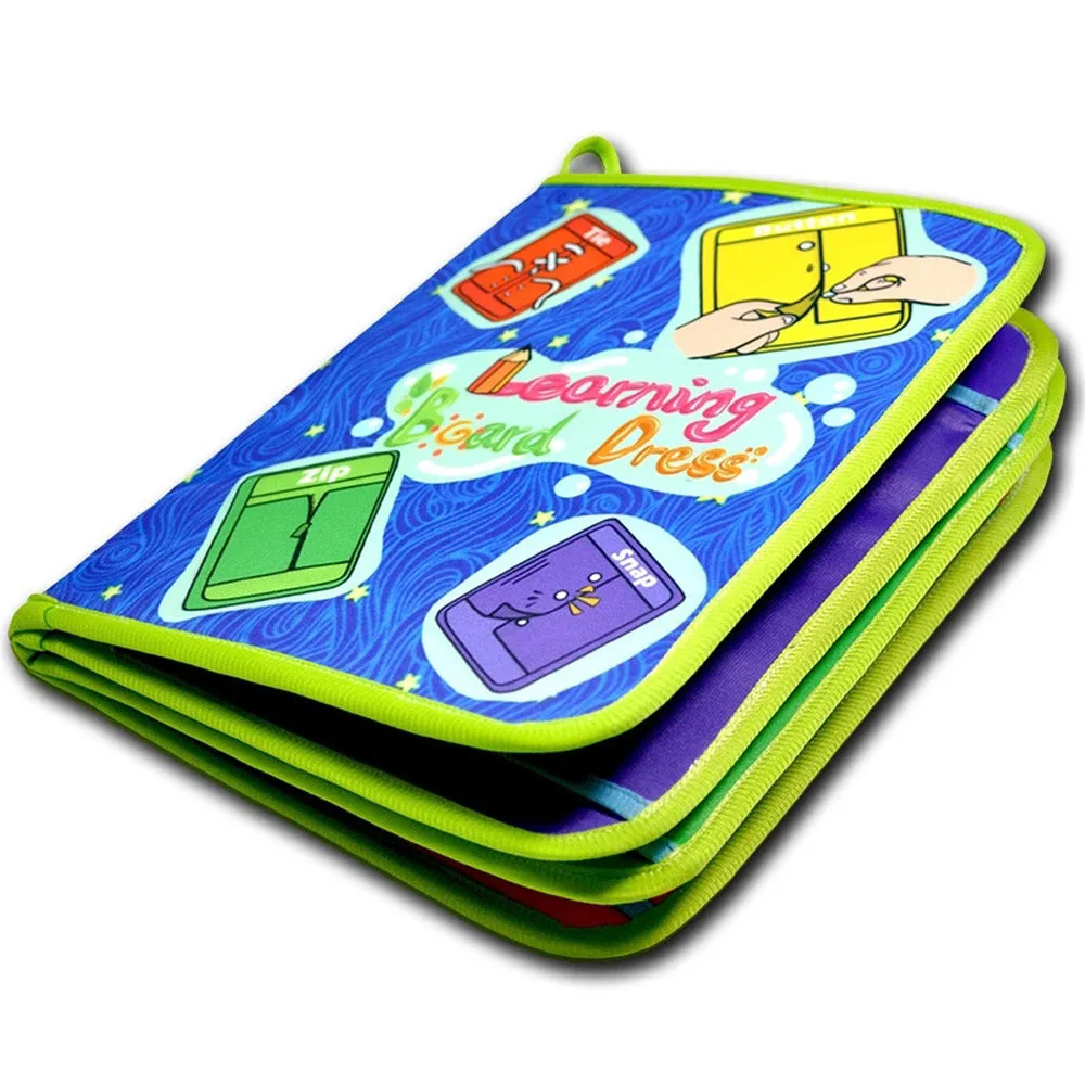 

Montessori Learn To Dress Boards Quiet Book Early Learning baby Basic Life dressing Skills Toys Zip Snap