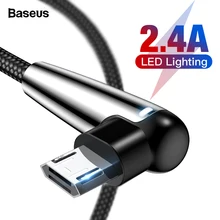 Baseus Lighting Micro USB кабель Реверсивный Быстрая Зарядка Кабель Microusb для samsung A7 Xiaomi Redmi Note 5 Android зарядное устройство