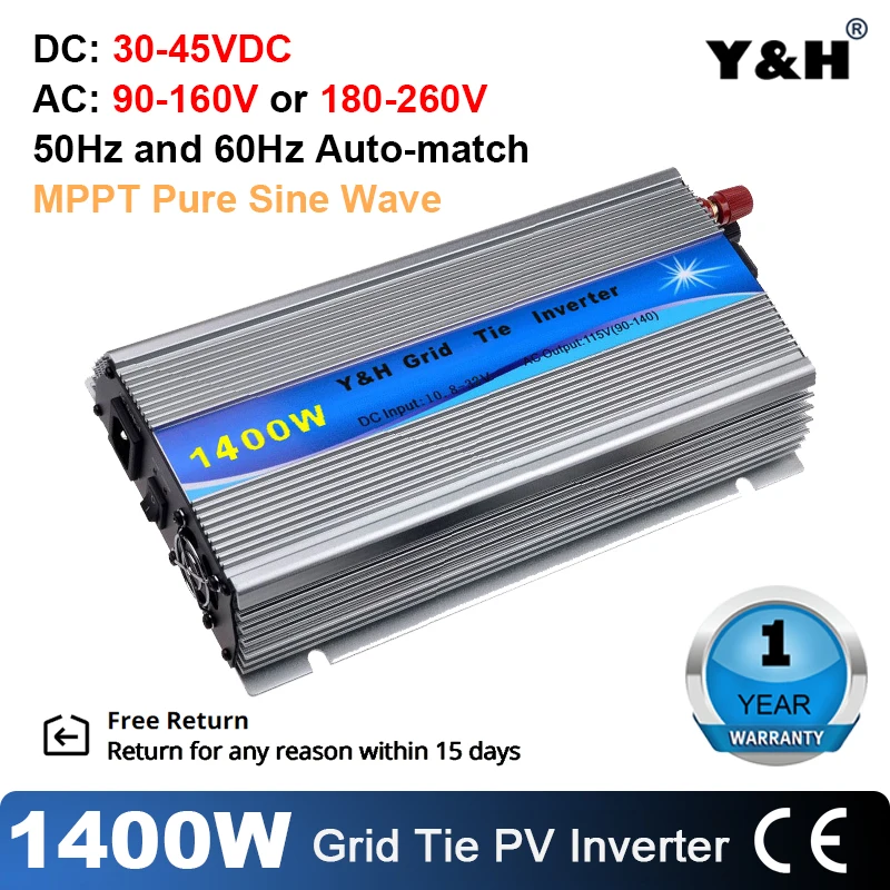 DEWIN Inversor De Conexiu00f3n A Red, 500 W MPPT Micro Inversor De Conexiu00f3n A Red Para Paneles Solares Fotovoltaicos 12 V Descarga De Bateru00eda Ajustable AC220 V, , large