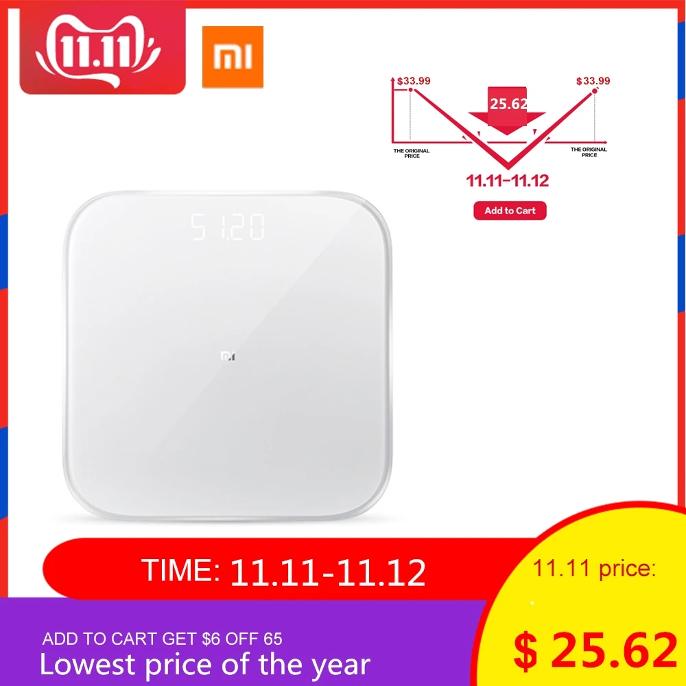 Online Original Xiao mi mi Smart Gewicht Skala 2 Gesundheit Waage Bluetooth 5 Digitale Skala Unterstützung Android 4.3 IOS 9 mi fit APP #3