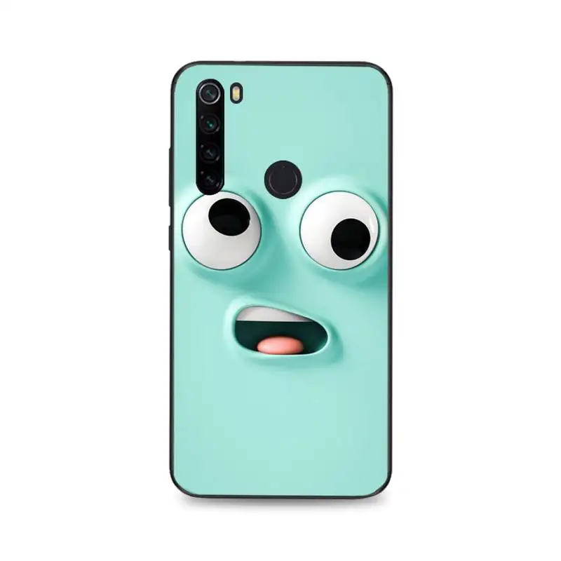 YNDFCNB 3D funny face Silicone Black Phone Case For Xiaomi Redmi Note8T 7 9 Pro 5A Redmi4X 5A 6A 6 7 8 5Plus