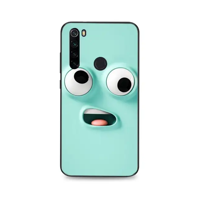 YNDFCNB 3D funny face Silicone Black Phone Case For Xiaomi Redmi Note8T 7 9 Pro 5A Redmi4X 5A 6A 6 7 8 5Plus a8