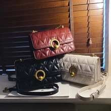 Высококачественная сумка в иностранном стиле, Маленькая женская сумка, новинка, Корейская версия, универсальная сумка-мессенджер, модная цепочка на одно плечо