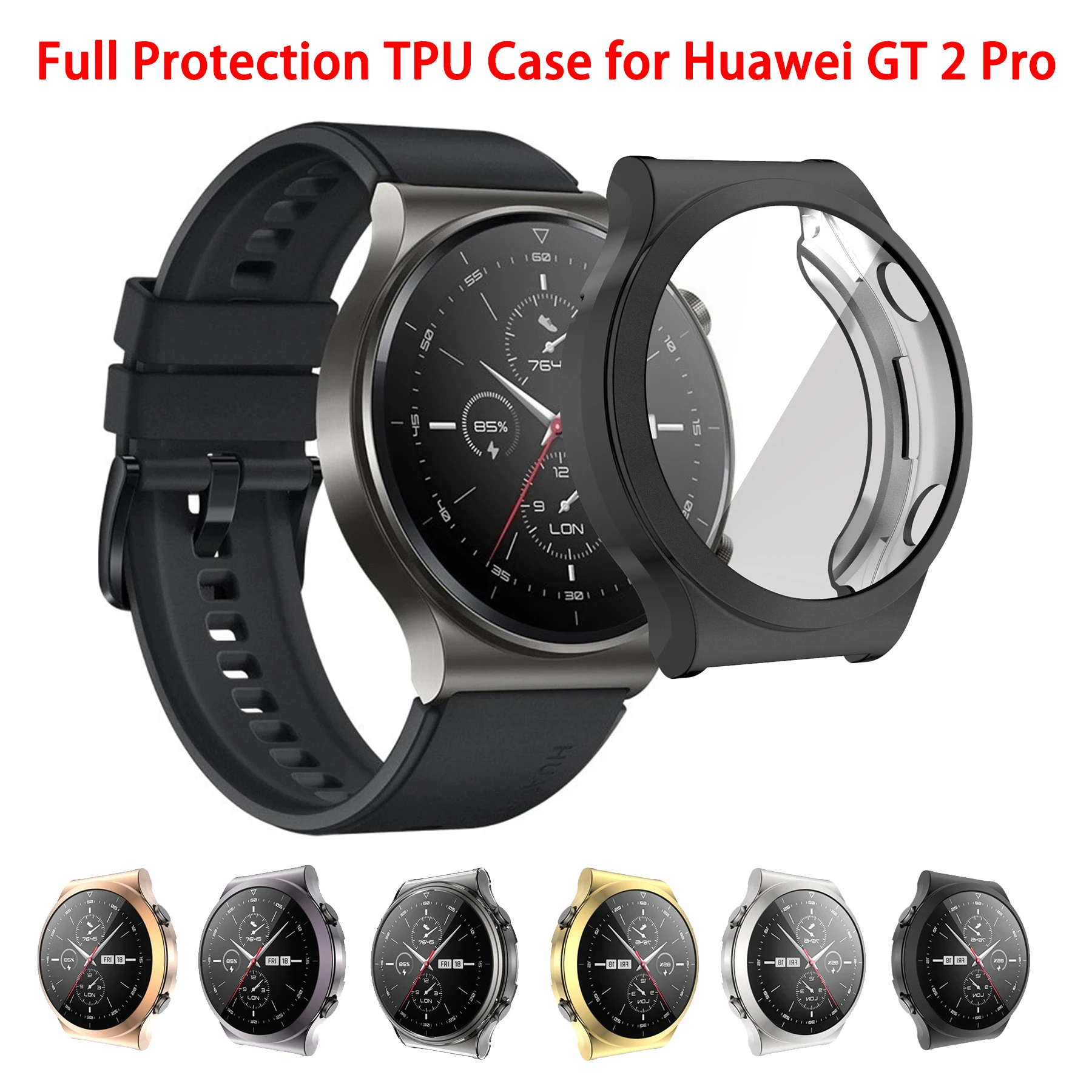 Premium TPU All-Around Screen Protector Cover for Smartwatch - Full Screen Protection