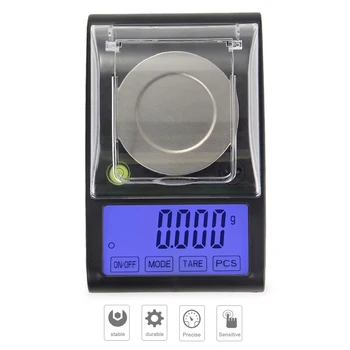 

0.001g Precision scales 50g LCD Digital Scale for Jewelry Diamond Gold Medicinal Lab Milligram Gram Scale Electronic